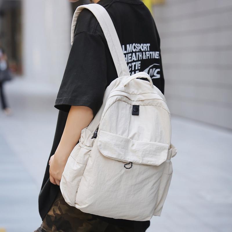 Однотонный рюкзак большой емкости для школьников, женский дорожный рюкзак, мужская компьютерная сумка