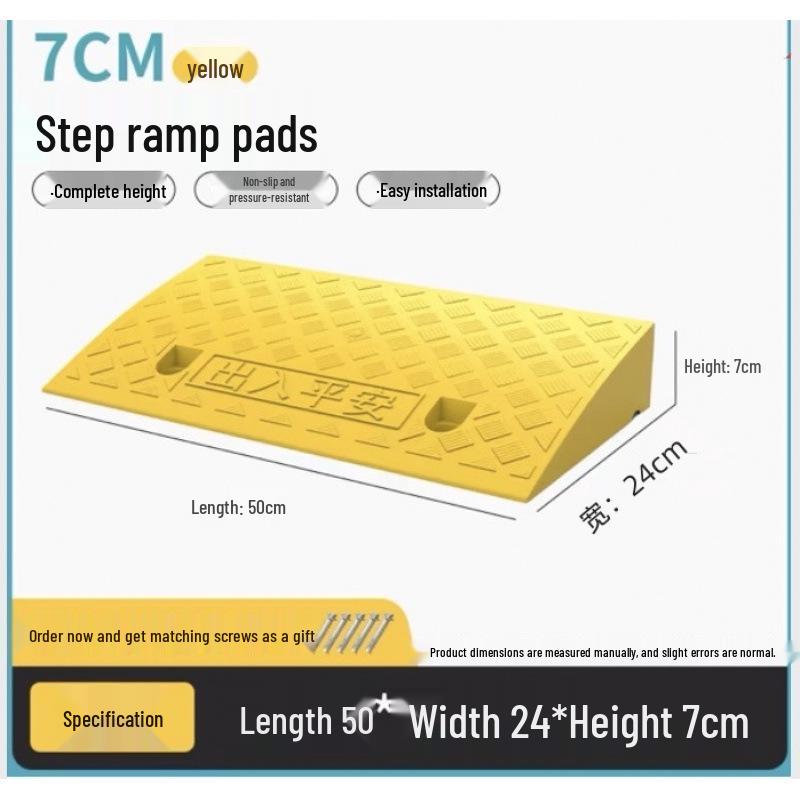 Uphill Step Mat: Plastic Slope Curb Car Sill and Speed Bump