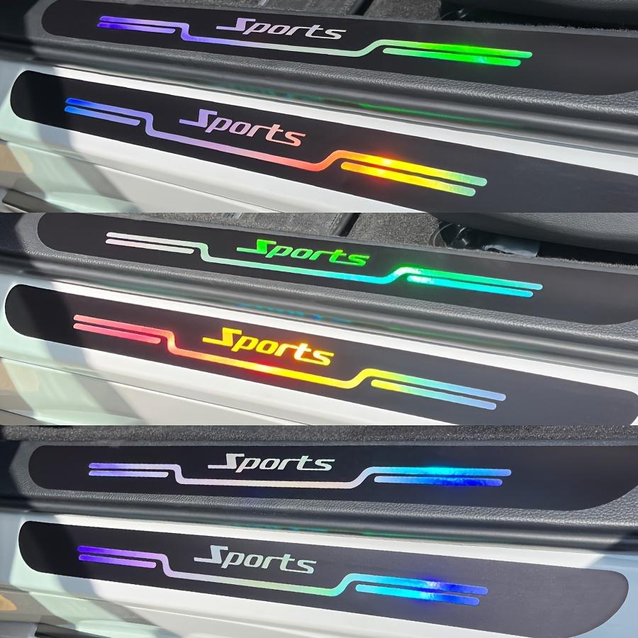 4 шт./Компл. Защитная накладка на порог автомобиля с лазерной резкой - Устойчивая к царапинам с защитой от столкновений Подчеркивает красоту внешнего вида автомобиля