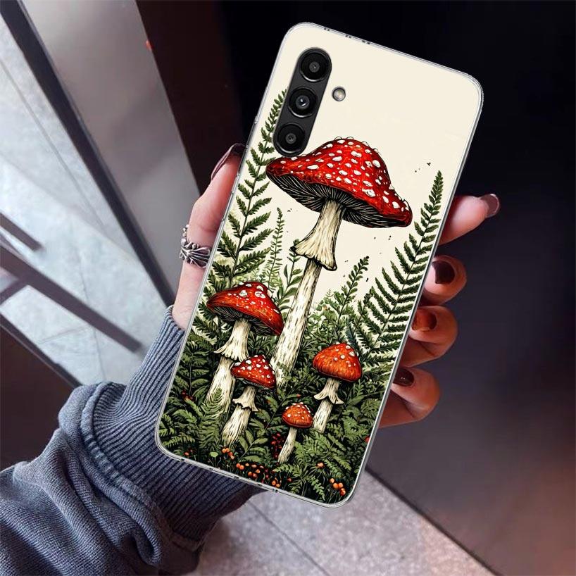 Colorful Mushroom Phone Case For Samsung Galaxy A17 A16 A15 A14 A13 A57 A56 A55 A54 A53 A37 A36 A35 A34 A33 A26 A25 A24 A23 Gala