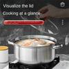 Жаростойкая кухонная утварь 9,45-дюймовая большая пароварка из нержавеющей стали и кастрюля для супа 2-в-1, прочная, подходит для индукционной плиты