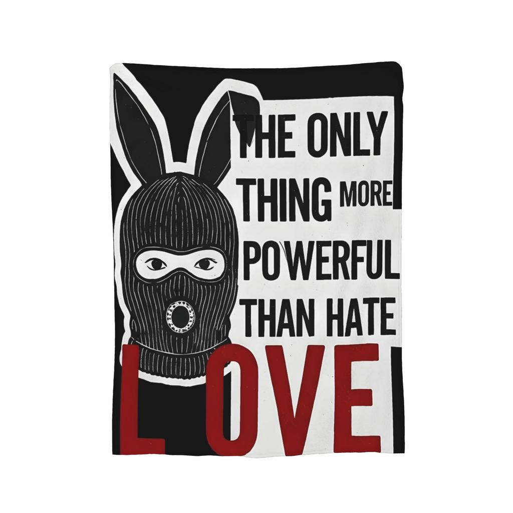 The Only Thing More Powerful Than Hate Is Love Fleece Blankets Fashion Throw Blankets for Home 200x150cm Bedspreads