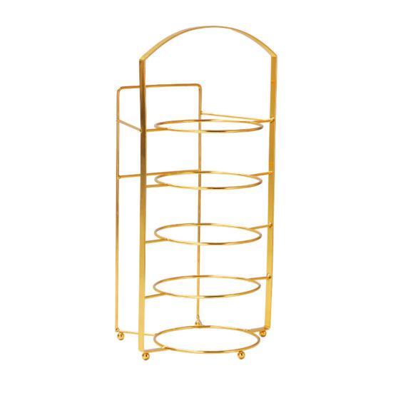 Dish Storage Rack Multi-Layer Design Large Capacity Rustproof Corrosion Resistant Kitchen Countertop Storage Holder Food Preparation Rack