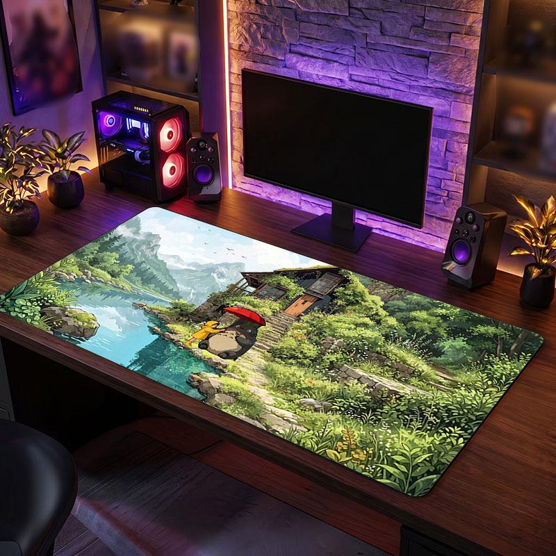 Big Mouse PadMy Neighbor Totoro Extended Soft Desk Mat Gaming Office Computer Table Decor Mat