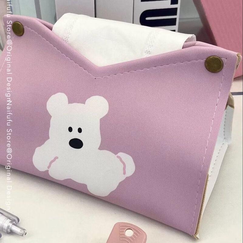 LIEI Pink Little White Dog Tissue Box