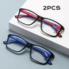 2Pcs Reading Glasses Men Women Anti Blue Light Presbyopia Eyeglasses Antifatigue Computer Eyewear With +1.5 +2.0 +2.5 +3.0 +4.0