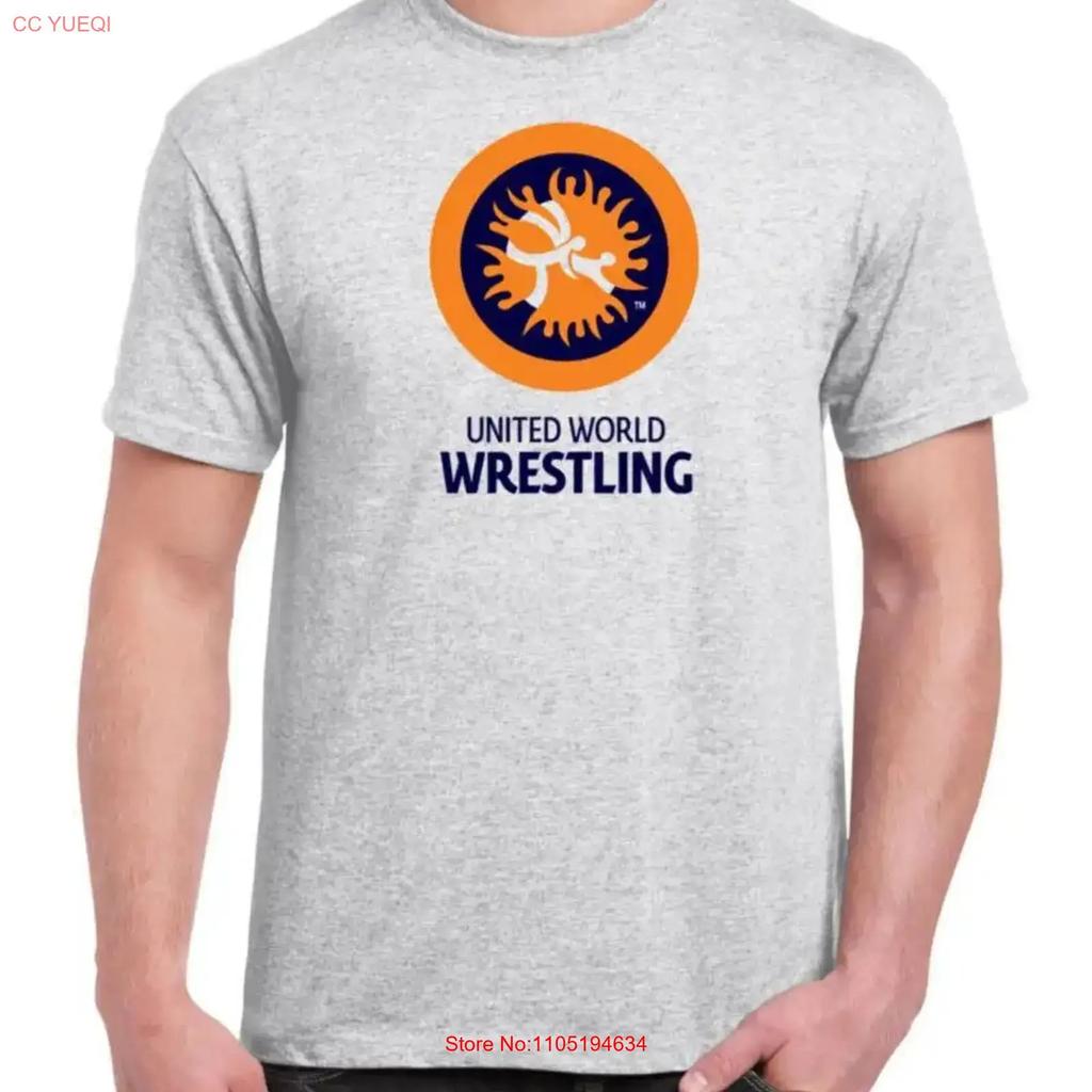 Uww United World Wrestling Футболка Винтажная Стирка Универсальная Унисекс Мода Графика Мужская Удобная Эластичная Повседневная
