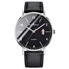 RORIOS Date Quartz Christmas Silver Black Мужские часы, Дисплей, Часы, Светящиеся, Легкие, Многофункциональные, Водонепроницаемые, Для работы, Для поездок на работу, Стильные,