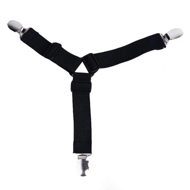 4Pcs/lot Bed Sheet Fasteners Holder Gadgets for Bed Sheet Organizer Mattress Cover Clip For Home Elastic Straps Adjustable Clips KTY