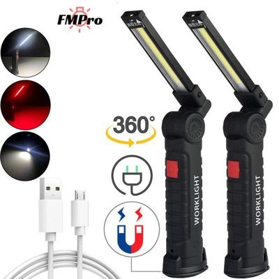 Новый портативный светодиодный фонарик COB, перезаряжаемый через USB рабочий светильник, магнитный подвесной светильник Lanterna со встроенной батареей, фонарик для кемпинга