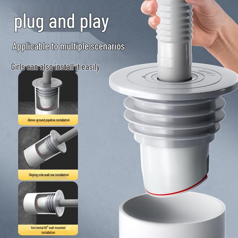 Герметичное силиконовое уплотнение для сливной трубы и крышка, предотвращающая запахи