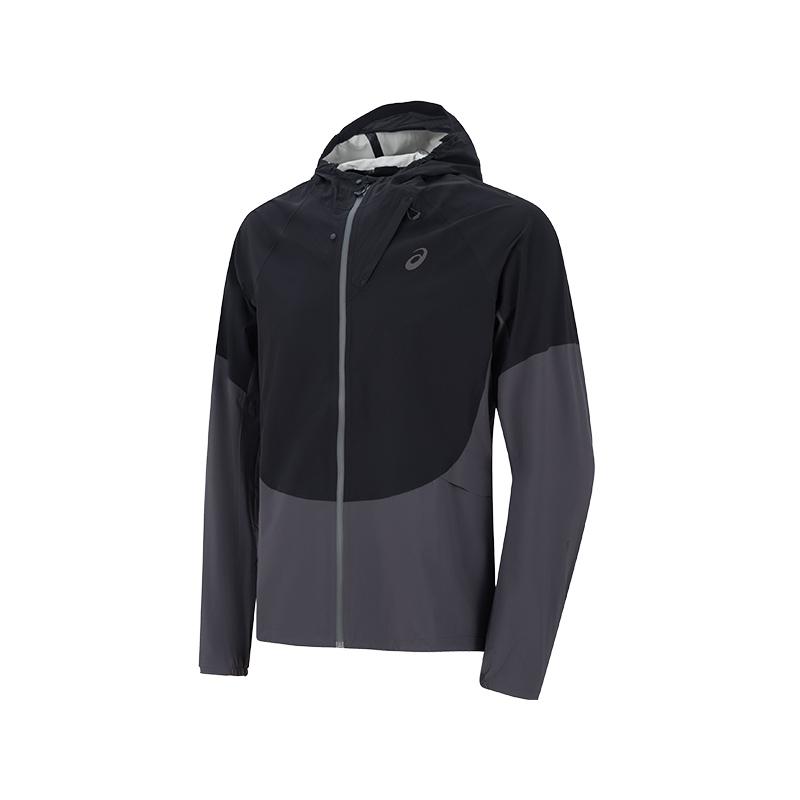 Asics Мужская водоотталкивающая светоотражающая куртка для бега Metarun с капюшоном на молнии Куртка 2011D435-001