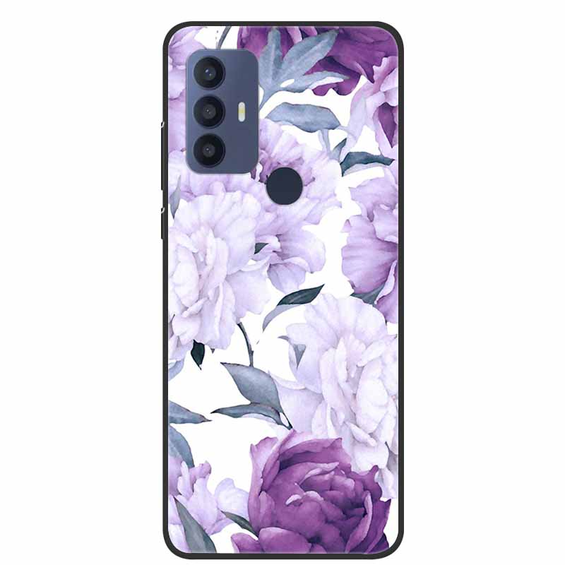 Для чехла TCL 30 SE Мягкий силикон Мраморный ТПУ Черная крышка для телефона TCL 305 306 30SE 6.52'' Задние чехлы для TCL30SE 6165H Coque новый