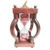Personalized 10 Min Wooden Sand Timer Hourglass Timer with Sundial(Square Base, Pink)- Wooden Home Decoration, Christmas Decor
