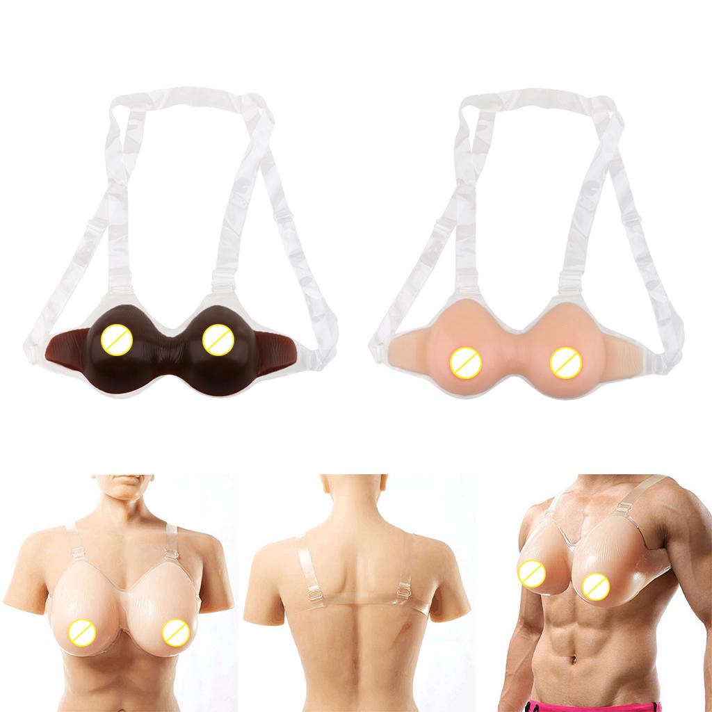Silicone Breasts Breast Dentures With Adjustable Straps, Cosplay Push Pads Outfit