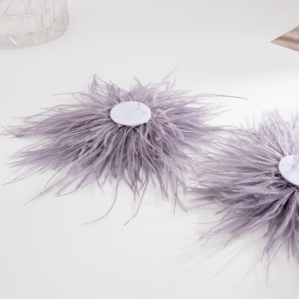 Multi-color Feather Feather Earrings Exaggerated Style Boho Drop Earrings Light Luxury Look