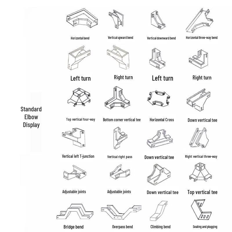 Galvanized Cable Tray Bends and Connectors