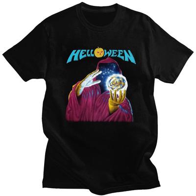 Мужские футболки Helloween Keeper Of The Seven Keys Part, 100% хлопок, повседневные, с коротким рукавом, футболка в стиле рок
