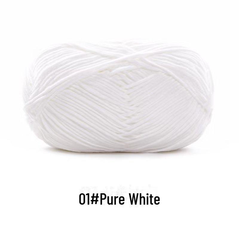 4-х ниточная пряжа из гребенного хлопка для кукол ручной работы, 40 г молочного хлопка, набор материалов для кукол своими руками