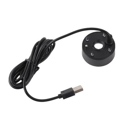 Увлажнитель тумана USB с цветной светодиодной подсветкой 5 В Ультразвуковой распылитель для фонтана, пруда, альпинария, аквариума, раковины Черный