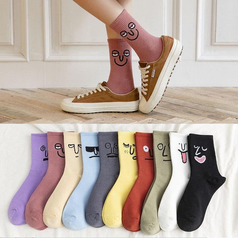 Fashion Woman Socks Cartoon Print Kawaii Cute Socks Casual Unisex Men Women Harajuku Streetwear Hip Hop Skateboard Crew Sock 4839