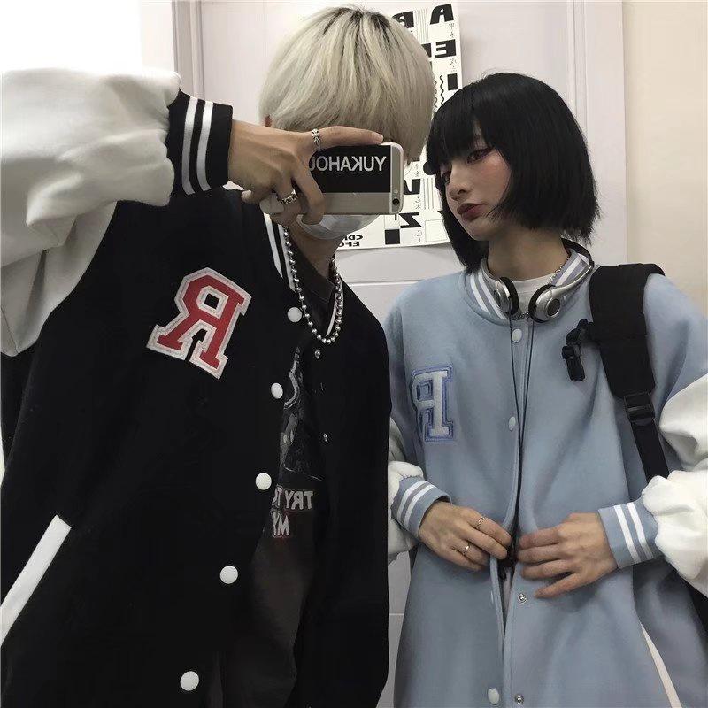 Мужская и женская модная брендовая толстовка с капюшоном Jacketamerican Retro Baseball Свободная куртка Мужская мода Сплошной цвет Топ Свободная куртка больших размеров
