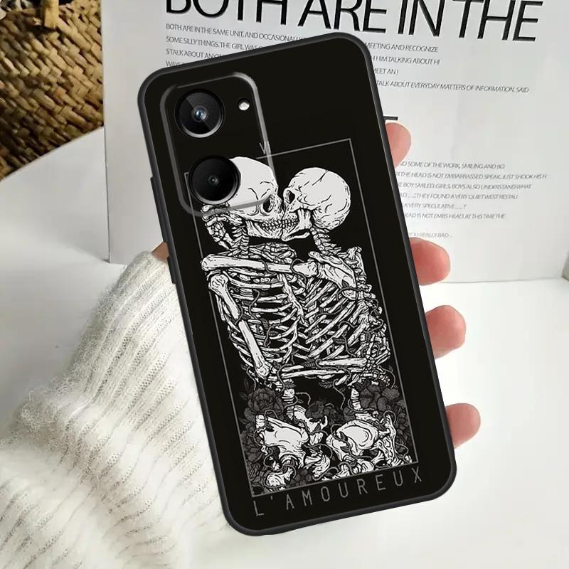 Эстетика Скелет Для Realme GT7 Pro GT6 C75 C61 C67 C63 C71 C55 C51 C65 C53 10 11 12 13 14 15 Pro Plus Чехол