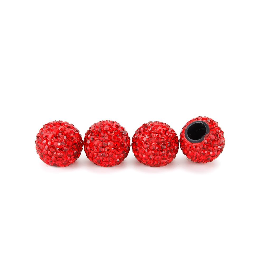 DSYCAR 4Pcs Crystal Rhinestone Universal Car Tire Valve Caps Attractive Dustproof Bling Car Accessories Valve Stems 1
