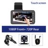 HD 1080P Dash Cam Car Dvr Driving Recorder 4inch Dual Lens Front Rear View Motion Detection Hidden Type Vehicle Black Box