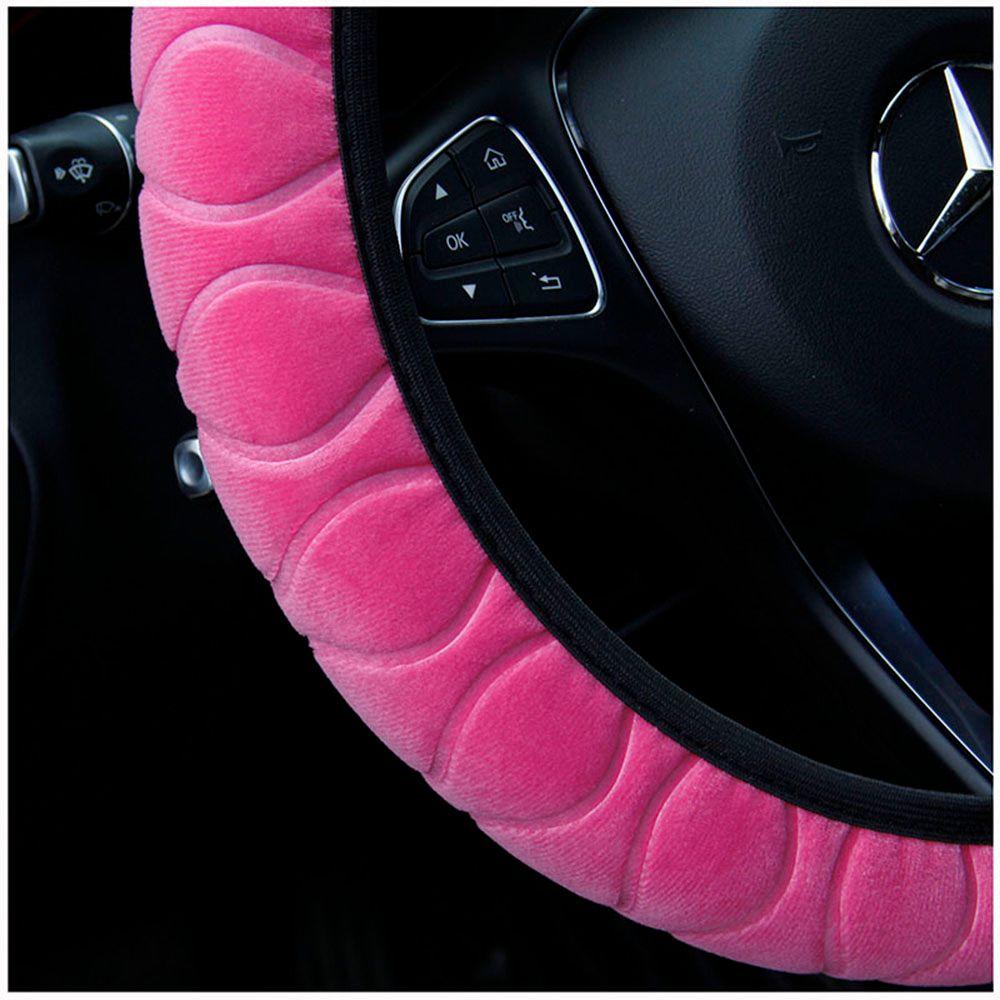 Автомобильный стайлинг Зимний противоскользящий чехол на руль автомобиля Мягкий трехмерный теплый плюш