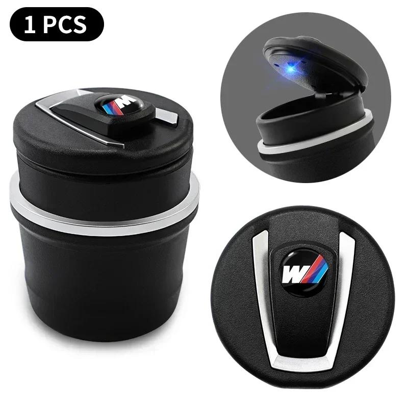 2025 E46 For BMW Car Cigarette Ashtray Cup With Lid With LED Light Portable For BMW M M3 M5 M6 X3 E46 E90 E39 F10 F20 F30 G20 E6
