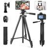 Штатив PEYOU 153 см для смартфона, 5 уровней, телескопический штатив для камеры с дистанционным управлением Bluetooth для начинающих, штатив для камеры Visio, легкая подставка для iPad