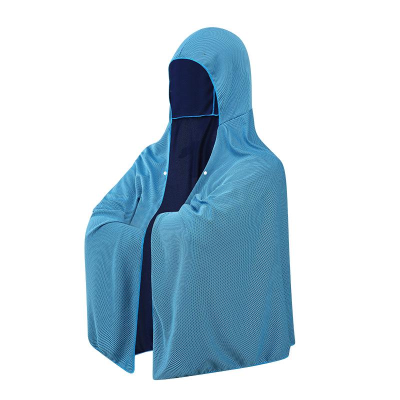 Plus Size Quick-Dry Hooded Beach Towel with Sun Protection and Cooling Effect