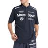 Move Sports Descente SUNSCREEN Mini Pique Short Sleeve Polo Shirt with Cooling and UV Protection Men's Function, Sweat-Wicking, Quick-Drying, Stretch,