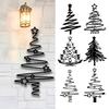 Metal Christmas Tree Wall Decoration Modern Minimalist Black Abstract Tree Wall Art Home Office