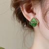 Новое поступление Акриловые Ретро Элегантные Зеленые Геометрические Серьги-подвески для Женщин Модные Простые Украшения в виде Капли Воды Подарки