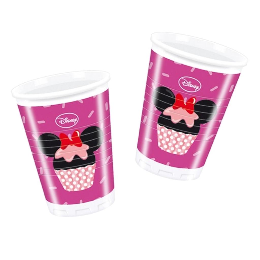 Disney Cupcake Minnie Mouse Plastic Disposable Cup (Pack of 8)