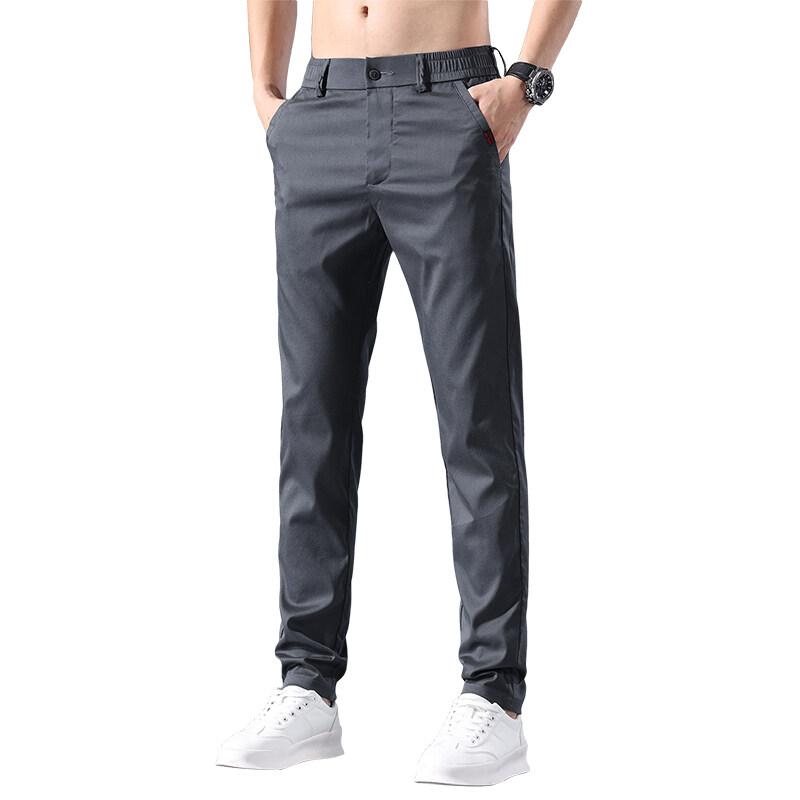 2025 Новые мужские деловые повседневные брюки мужские классические однотонные модные узкие брюки мужские модные черные брюки мужские спортивные брюки