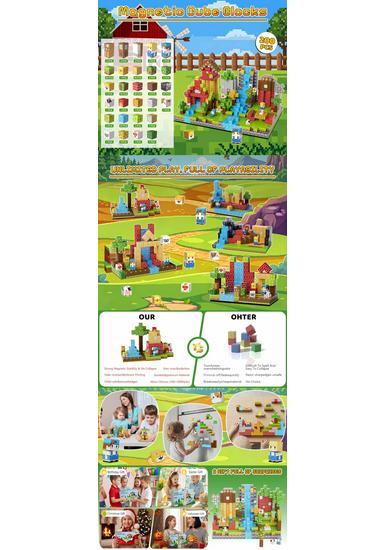 Magnetic Cubes Building Blocks Set: Children's Educational DIY Assembly Toys