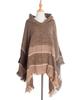 European & American Herringbone Women's Hooded Poncho Pullover (Spring, Autumn, Winter Collection)