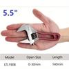 Adjustable Wrench Large Opening Short Handle Mini Monkey Spanner Laser Scale Rubber Wrapped Key Plumbing Pipeline Bathroom Tools