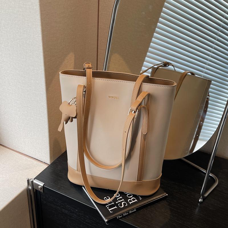 Высококачественная сумка-тоут большой вместимости, женская новая весенне-летняя контрастная цветная сумка через плечо, сумка-тоут для поездок на работу