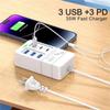 35W PD Type C Tez Zaryadlash Ko'p portli USB Zaryadlovchi Tez Devor Zaryadlovchilari USB Hub Adapter Mobil Telefon uchun Yevropa AQSh Vilkasi USB Type C Zaryadlovchi