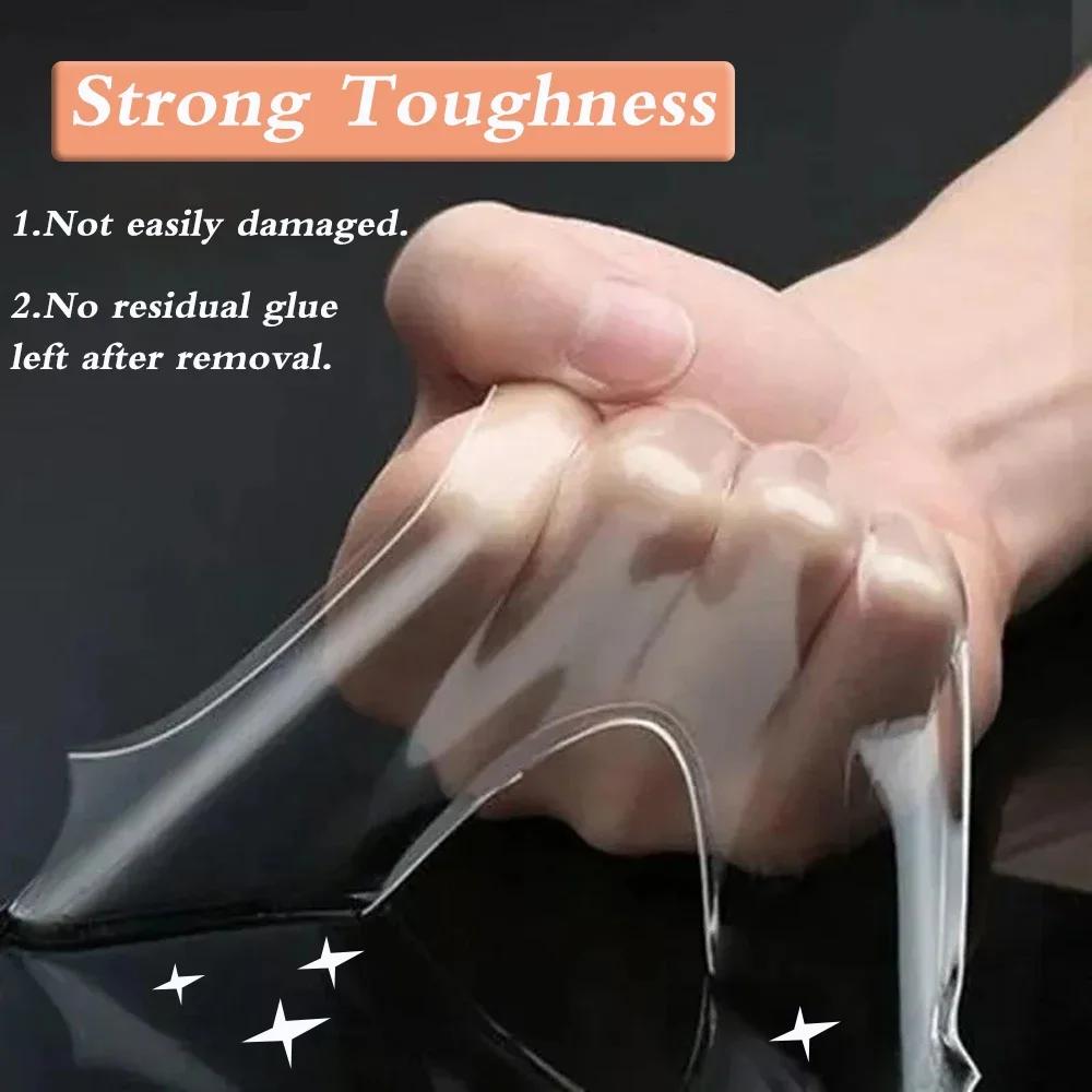 Суперпрочная нано-двусторонняя лента, прозрачная многоразовая водостойкая клейкая лента, очищаемая, дома, кухни, ванной, липкая, 50 мм