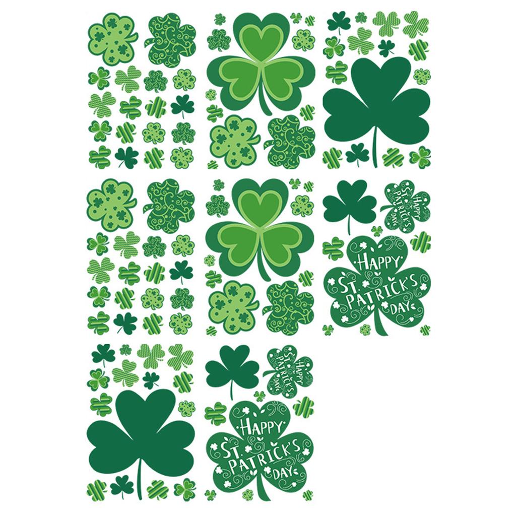 Новая ул.. Статические наклейки на оконные стекла ко Дню Святого Патрика. Украшения ко Дню Святого Патрика, набор St.. Макет зеленой атмосферы ко Дню Святого Патрика