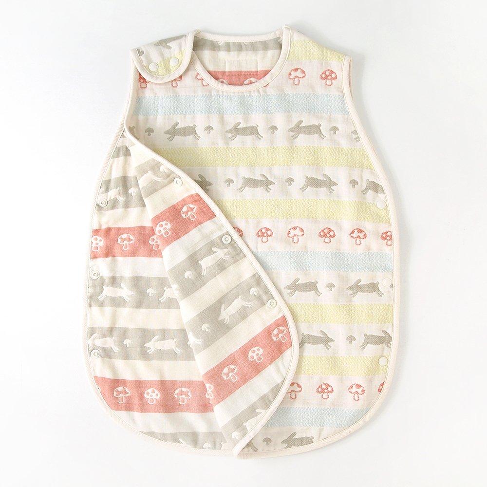 10mois Hoppetta Fluffy Gauze Toddler Kids for Ages Petit 64cm 5404 - (6-Layer Gauze) Sleeper, 100% Cotton, 2-7, Lapin, Length,