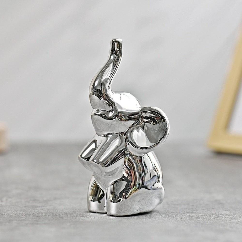 Electroplated French Bulldog Figurine Glossy Finish Jewelry Rack Gifts Animal Ornament Home Office