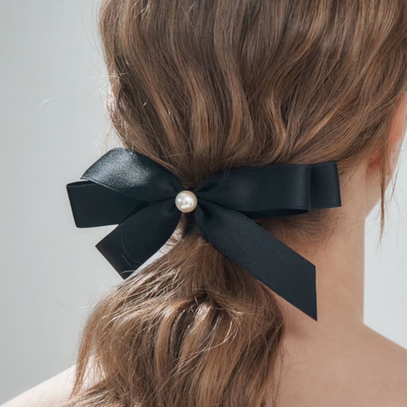 ELLE Jewelry Three-Line Ribbon Pearl Hairpin ELHP049