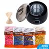 200ml Wax Melting Machine with Waxing Beans Fast Wax Heater Kit For Hair Removal Depilation Paraffin Warmer Waxing Dipping Pot