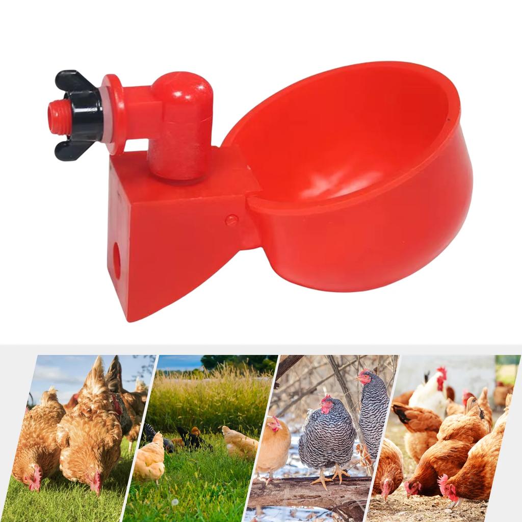 6/12pcs Chicken Water Dispenser Hanging Automatic Poultry Drinking Water Bowl Plastic for Farm Animal Feeding Supplies